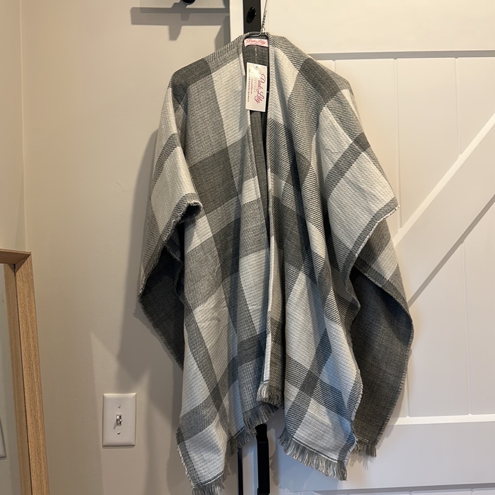 Grey poncho